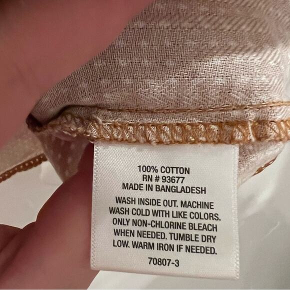 ANA Burnt Orange Cotton Polka Dot Tank Top Size Large - Picture 6 of 11